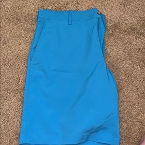 Blue golf shorts
